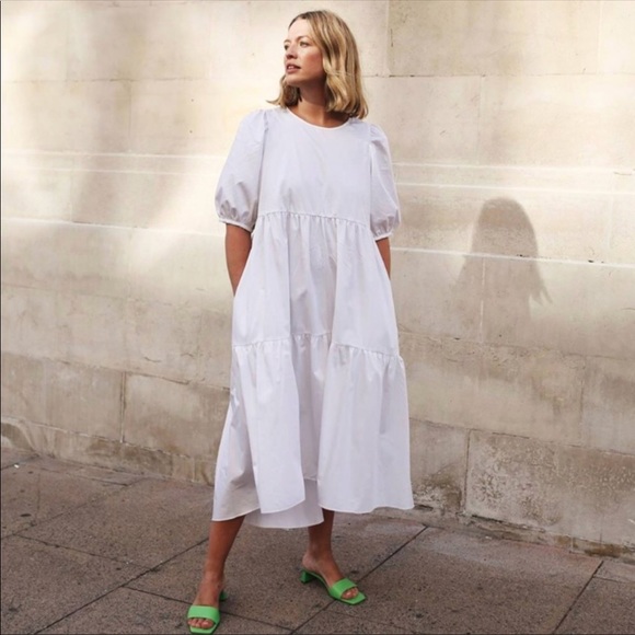 Zara NWT asymmetrical poplin dress - Picture 5 of 8